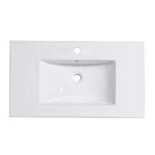SAINT BIRCH 24" Single Bathroom Vanity Top in White with Sink