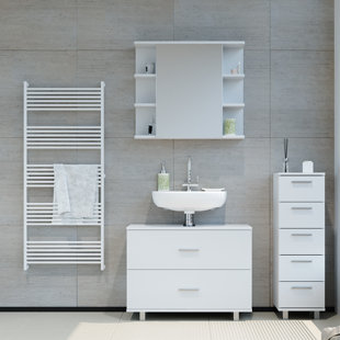 OSKAR KINDERLAND Ilias 3 Piece 802mm Bathroom Furniture Suite with Mirror