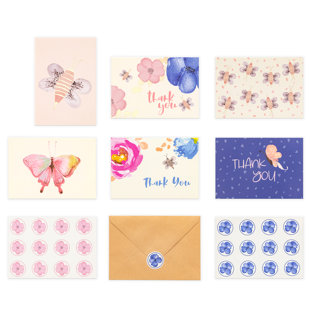 OUTSHINE CO Outshine Blank Note Cards As Greeting Thank You And Birthday Cards With Envelopes In Cute Box