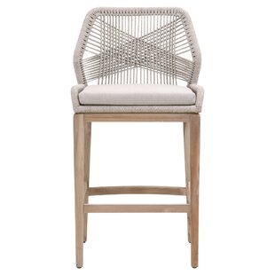 SAND & STABLE™ Shawna Polypropylene Rope Outdoor Stool with Cushion