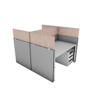 OBEX Cubicle Wall Panel Extender with Standard Brackets