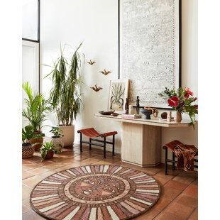 JUSTINA BLAKENEY X LOLOI Ayo Abstract Handmade Hand Hooked Wool Beige/Brown Area Rug