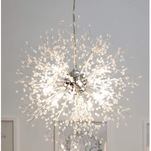 MERCER41 Barnali 8 - Light Crystal Globe Chandelier with 8 Bulbs Included