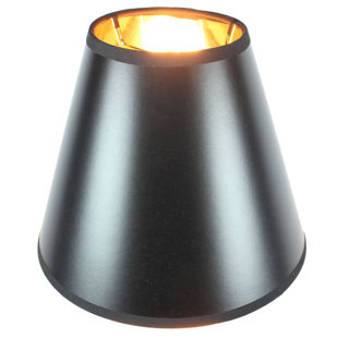 HOME CONCEPT INC 8.5" H x 10" W Parchment Empire Lamp Shade ( Uno ) in Black