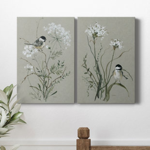 AUGUST GROVE® " Bouquet Of Grace Bird I " 2 - Pieces