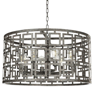 ELLAHOME Fifth 8 - Light Drum Chandelier