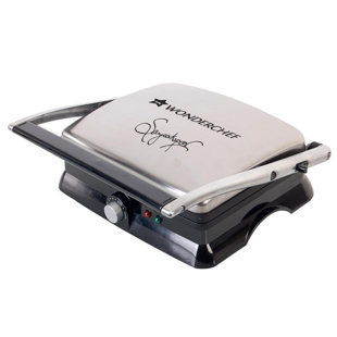 Wonderchef SKT 22cm Non Stick Electric Grill & Panini Press with Lid