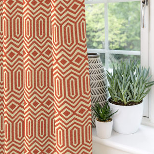 MCALISTERTEXTILES Geometric Blackout Pinch Pleat Curtain Panels (Set of 2)