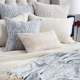 ELISABETH YORK Devi Noelle Fog Fringe Throw Blanket