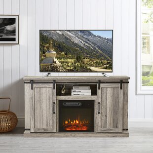 GRACIE OAKS Canyonlands TV Stand for TVs up to 60" with Electric Fireplace Included