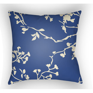 LIVABLISS Chinoiserie Floral Floral Indoor/Outdoor Throw Pillow