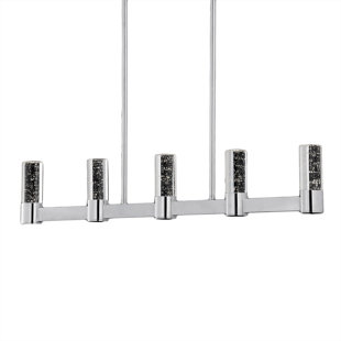 BROMI DESIGN Talon 5 - Light Chrome Kitchen Island Pendant