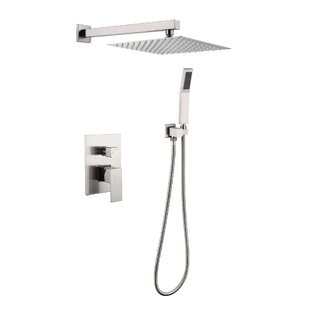 LANGSUN Wall Mounted Bathroom Rain Hot And Cold Shower Faucet With Rough-in Valve