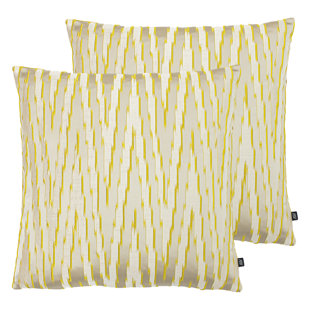 ASHLEY WILDE Feathers Geometric Square Scatter Cushion Cushion With Filling (Set of 2)