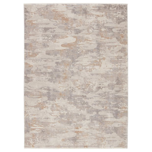 KEVIN O'BRIEN STUDIO Land Sea Sky Camouflage Moonbeam/Walnut/Doeskin Area Rug