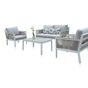 PANAMA JACK OUTDOOR 4 - Person Outdoor Seating Group with Cushions
