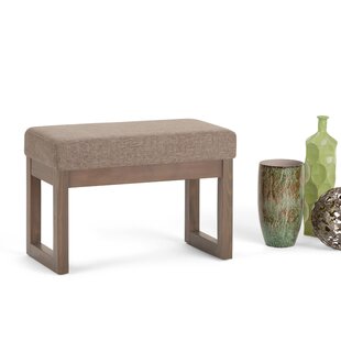 SIMPLI HOME Milltown Tweed Style Fabric Upholstered Bench