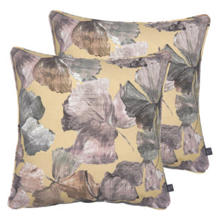 RIVA HOME Floral Square Scatter Cushion Cushion With Filling (Set of 2)