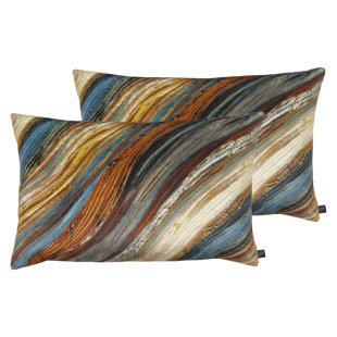 RIVA HOME Geometric Rectangular Throw Cushion (Set of 2)