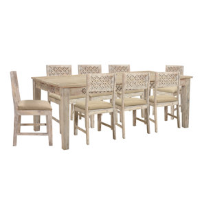 TARAN DESIGNS 9 - Piece Solid Wood Dining Set