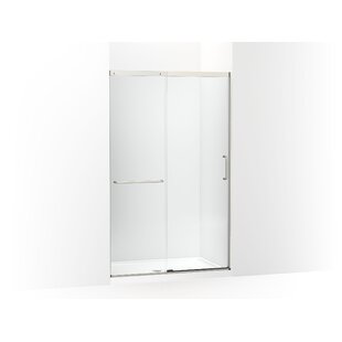 KOHLER Elate Tall Sliding Shower Door, 75-1/2-In H X 44-1/4 - 47-5/8-In W, With Heavy 5/16-In Thick Crystal Clear Glass