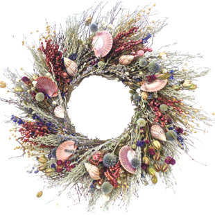 DRIED FLOWERS AND WREATHS LLC Handcrafted Dried Mixed Assortment Twig Wreath
