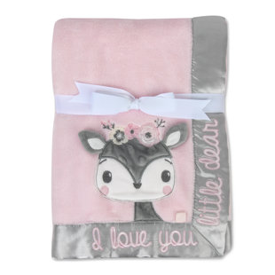 FISHER PRICE Pink/Gray Baby Blanket