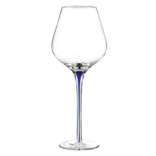 QUALIA GLASS Tempest Cobalt 22oz. Crystal Red Wine Glass Set (Set of 4)