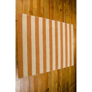 BARCLAY BUTERA Ripple Handmade Hand-Knotted Wool Pumpkin Rug