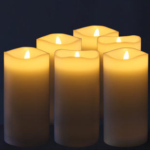 WILLISTON FORGE Jhara Unscented Flameless Pillar Candle (Set of 6)