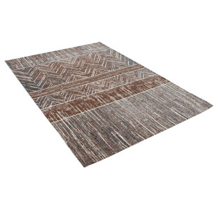 FOUNDSTONE Jordan New Argentella 9 Machine Woven Brown/White Rug