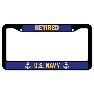 SIGNMISSION Retired U.S. Navy Plate Frame