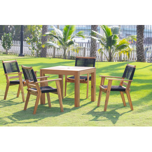 PANAMA JACK OUTDOOR Laguna Square 4 - Person Outdoor Dining Set