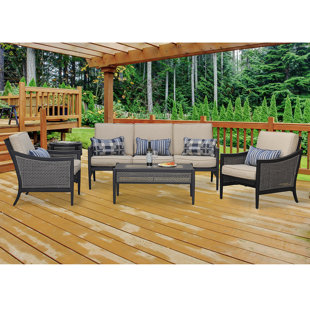 SUNJOY Bently 5 - Person Outdoor Seating Group with Cushions