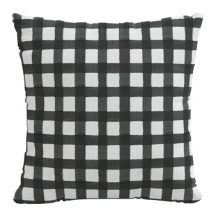SKYLINE FURNITURE Plaid Cotton Reversible Pillow Cover