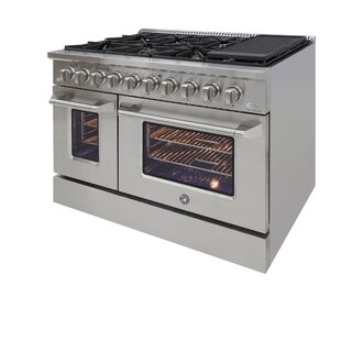 BRAMA 48" Double Oven Gas Range, in Stainless Steel