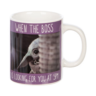 VANDOR LLC Star Wars The Child "When The Boss" 16 Oz. Ceramic Mug (Set of 2)