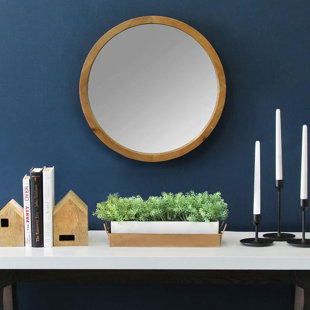 MERCER41 Predmore Round Wood Wall Mirror