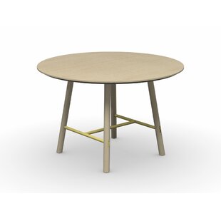 CONNUBIA Yo Round Table with Wooden Top and Trestle Base