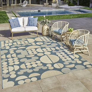 DISNEY BY GERTMENIAN Licensed Disney Mickey Mouse Spheres Indoor/Outdoor Flatweave Area Rug