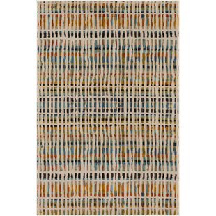 MOHAWK HOME Elements Striped Beige/Orange Area Rug