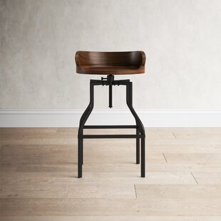 BIRCH LANE™ Meyers Swivel Adjustable Height Counter Stool with Metal Frame