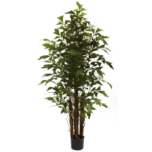 PRIMRUE 72'' Faux Palm Tree in Pot