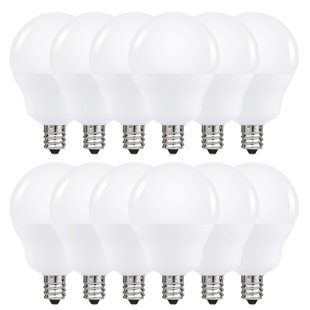 LOHASLED 6 Watt (60 Watt Equivalent), G45 LED Non-Dimmable Light Blub Color Temperature E12/Candelabra Base (Set of 12)
