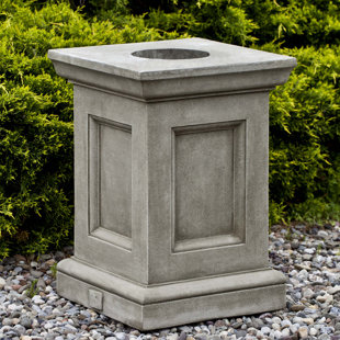 CAMPANIA INTERNATIONAL Barnett Weather Resistant Stone Pedestal