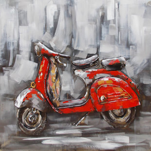 GASPO Vespa - No Frame Painting on Metal