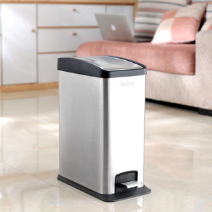 VELAZE Polvo Steel Step On Waste Basket - 4 Gallons