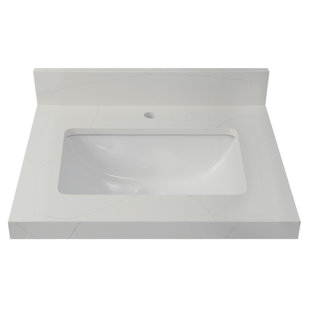 SAGEHILL DESIGNS Chantilly 25'' Quartz Single Bathroom Vanity Top with Sink
