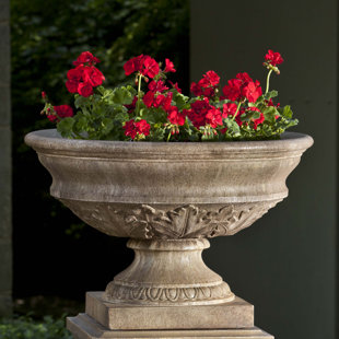 CAMPANIA INTERNATIONAL Coachhouse Cast Stone Urn Planter / Pedestal sold separately