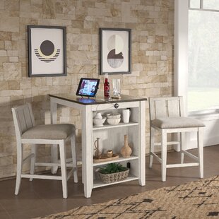 THREE POSTS™ Heitman 3 - Piece Trestle Dining Set